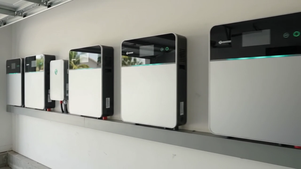 Wall-mounted home battery storage from the supplied T-Titans film